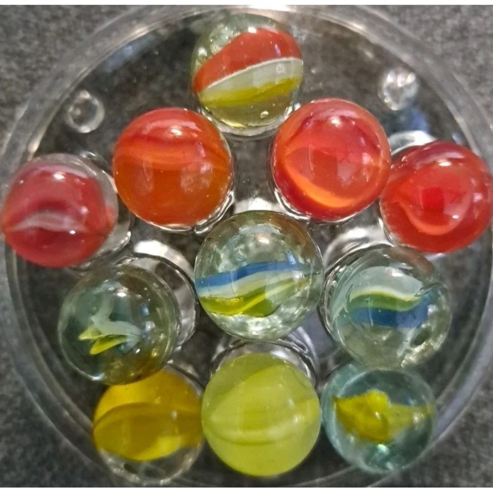 Lot Of 11 Estate Sale Marbles Cats Eye